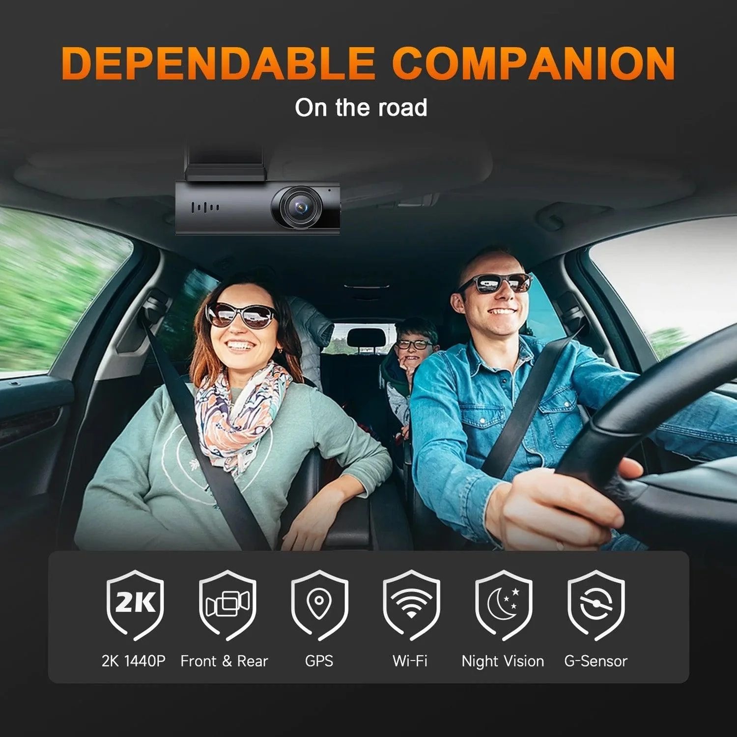 A207 Front & Rear Dashcam 32GB WiFi GPS - Image 5