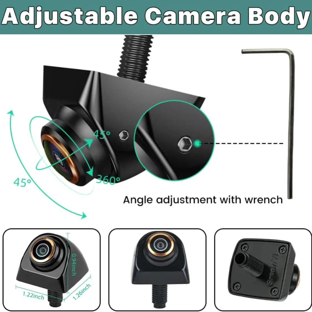 Adjustable Fisheye Lens 170° Wide Angle Lens HD Universal Car Reverse Camera - Image 2