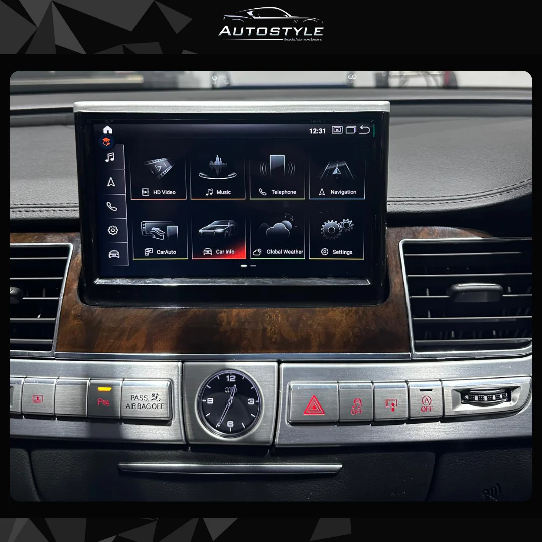 Audi A8  Apple Carplay / Android Auto 9" Flip-Out Stereo Upgrade - Image 4