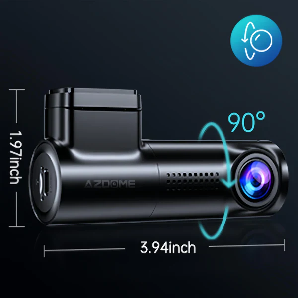 AZDOME M300 1CH Dash Cam 1296P with Voice Control 24H Parking Mode No Card - Image 8
