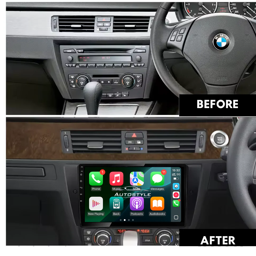 BMW 3 Series E90 E91 E92 E93 Apple Carplay / Android Auto 9" Stereo Upgrade (2005-2012) - Image 6