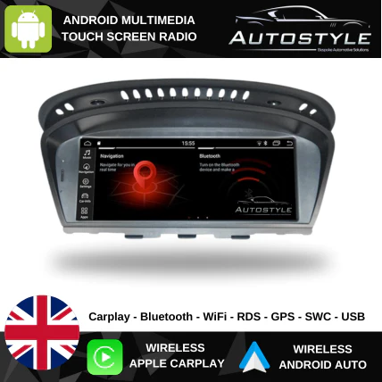 BMW 5 Series E60/E61 (2004-2010) CCC Apple CarPlay Android Auto 10.25" Touch Screen - Image 2