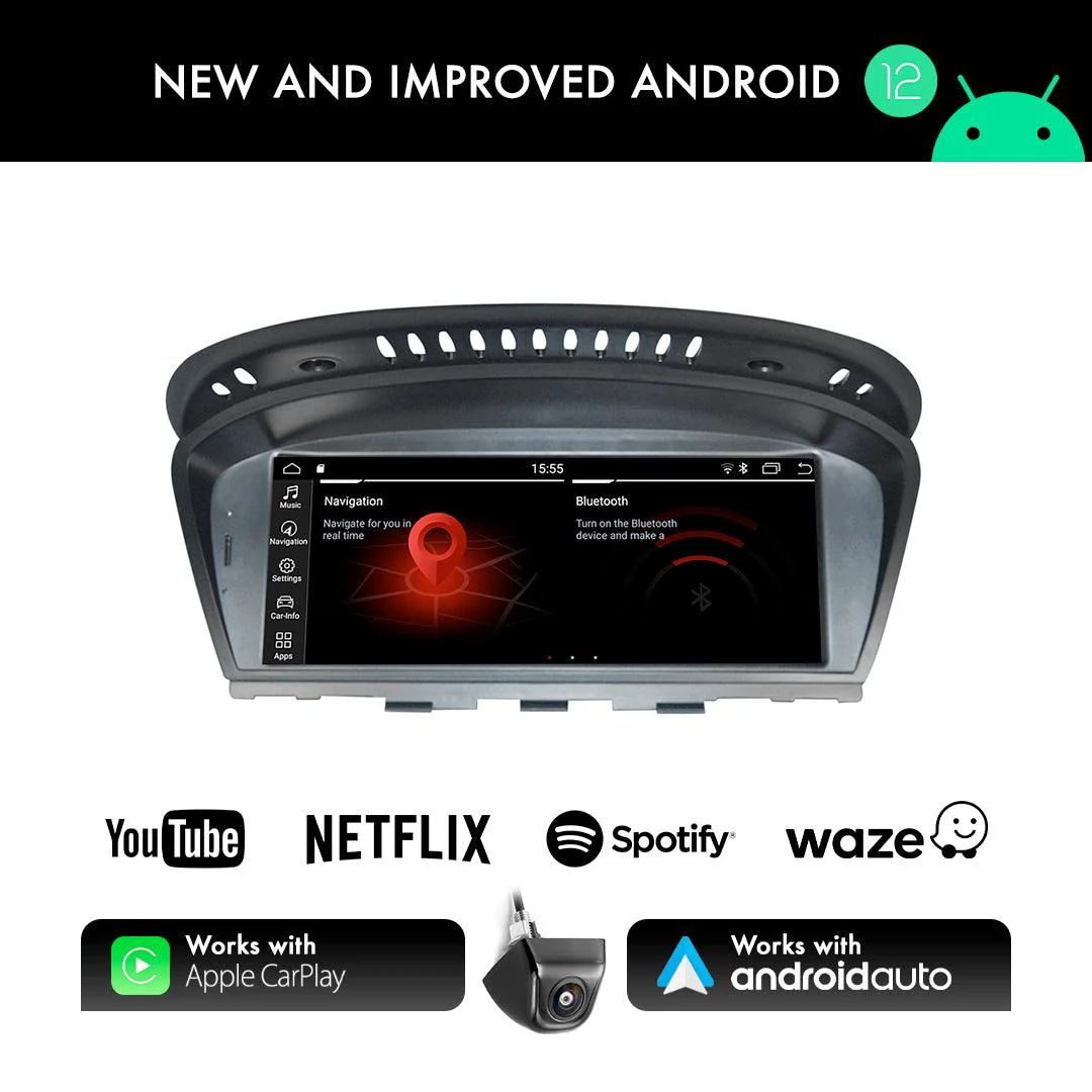 BMW 5 Series E60/E61 (2004-2010) CCC Apple CarPlay Android Auto 10.25" Touch Screen - Image 3