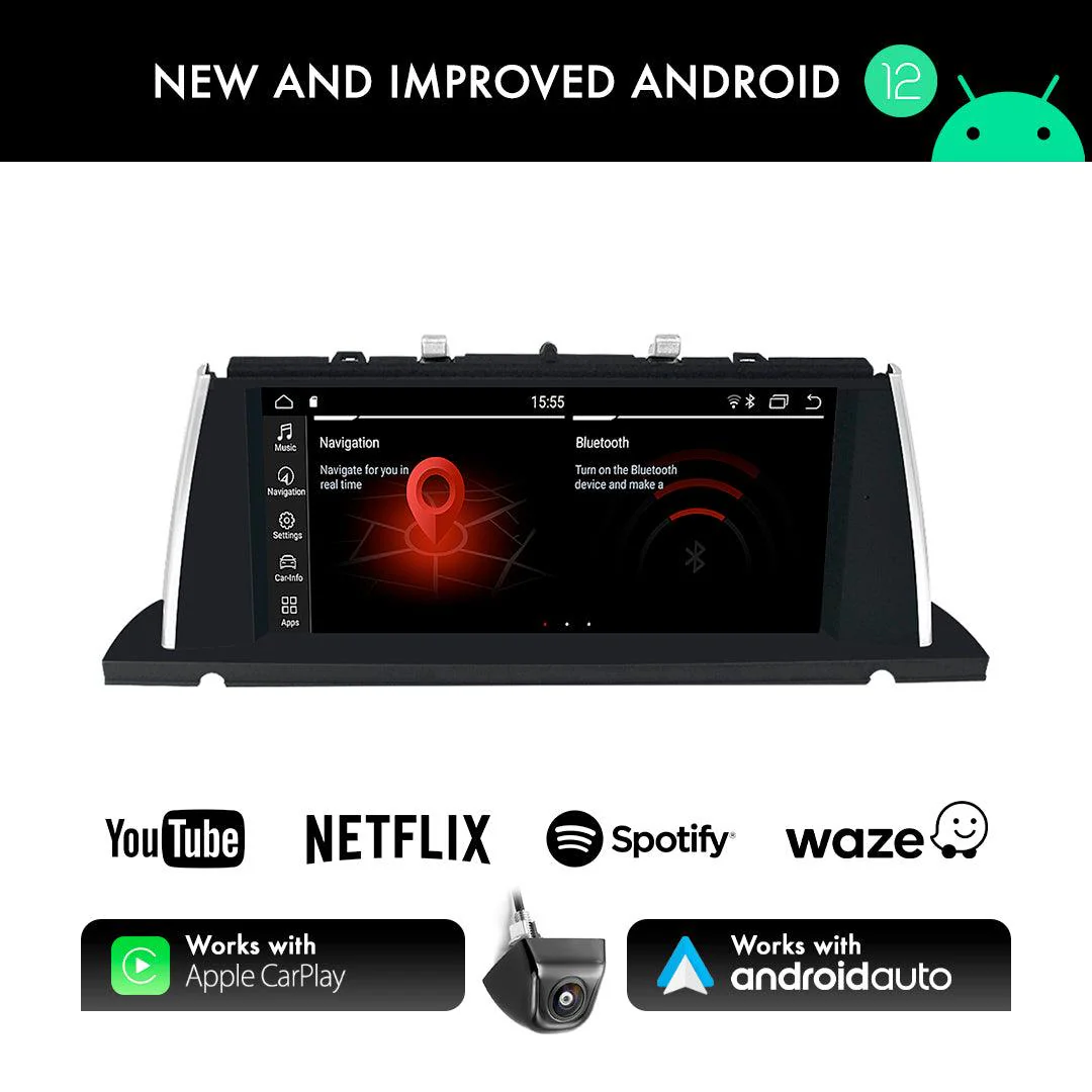 BMW 5 Series GT F07 (2011-2017) CIC/NBT Apple CarPlay Android Auto 10.25" Touch Screen - Image 4