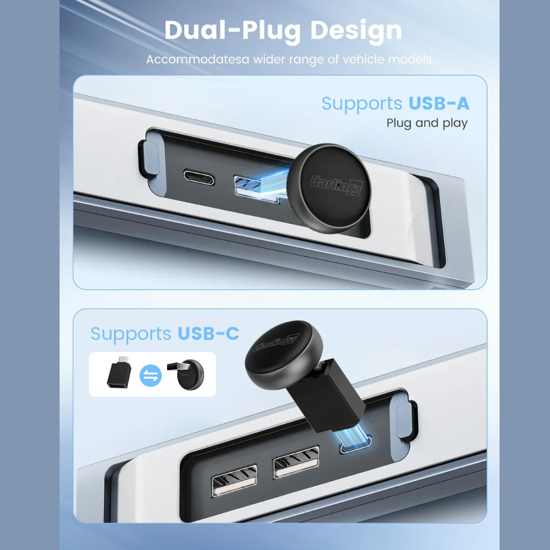 CarlinKit MINI-Ultra 3 Wireless Adater - Converts wired CarPlay/Android Auto to wireless - Image 5
