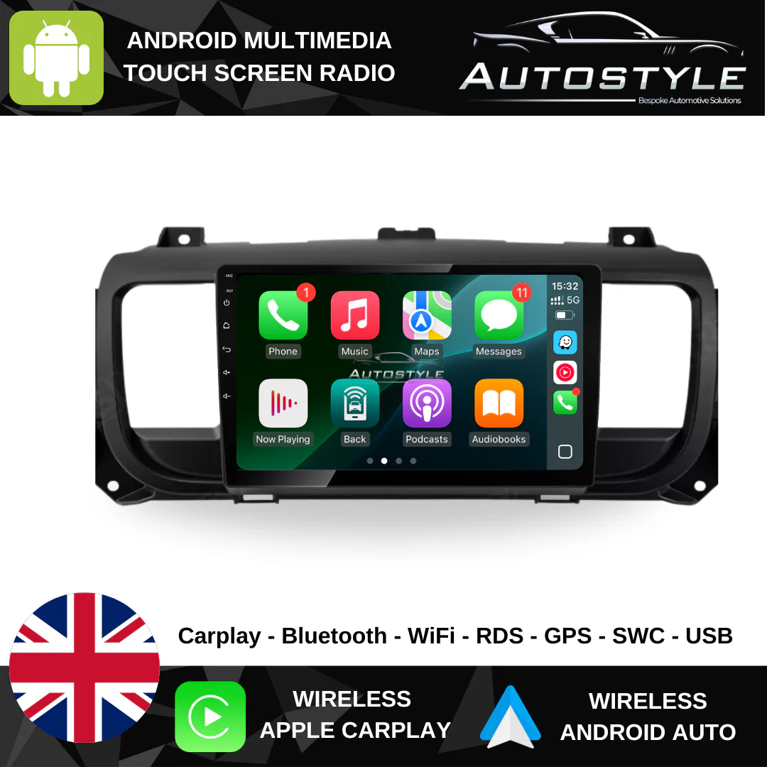 Citroen Jumpy Peugeot Expert Toyota Proace Apple Carplay / Android Auto 9" Stereo Upgrade 2016-24 - Image 2