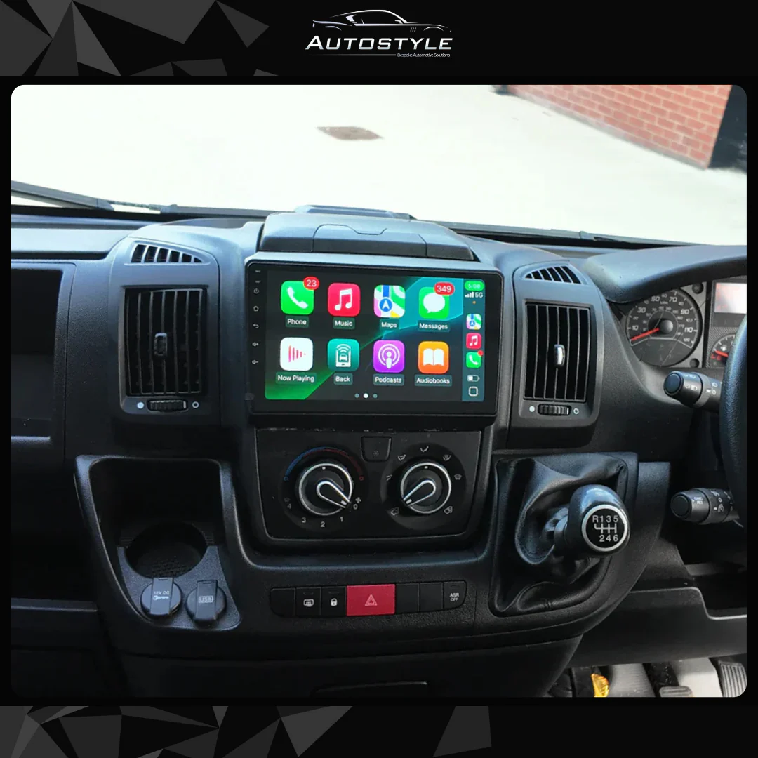 Fiat Ducato - Citroen Relay - Peugeot Boxer Apple Carplay / Android Auto 9" Stereo Upgrade - Image 2