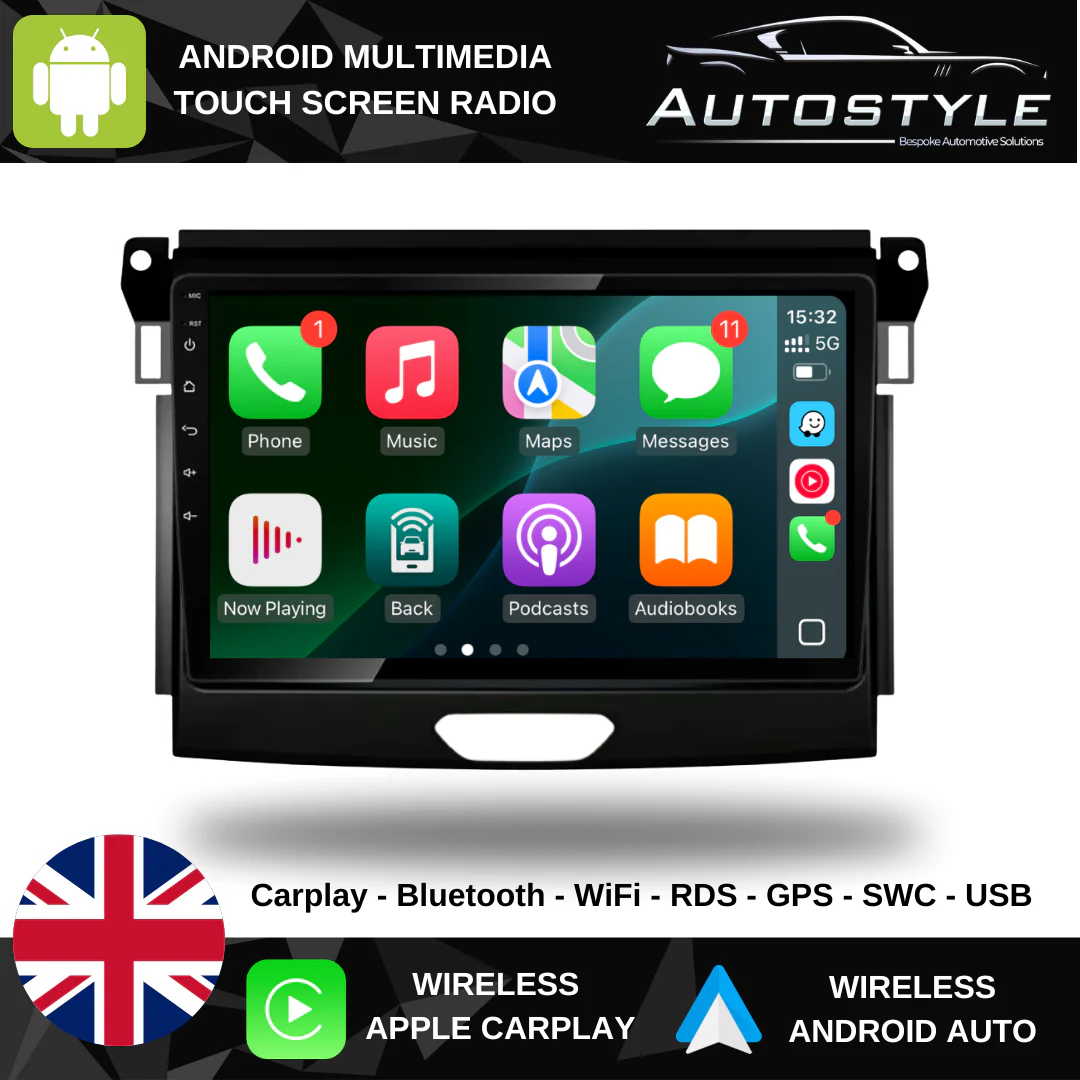 Ford Ranger Apple Carplay / Android Auto 9" Stereo Upgrade (2016-21) - Image 2