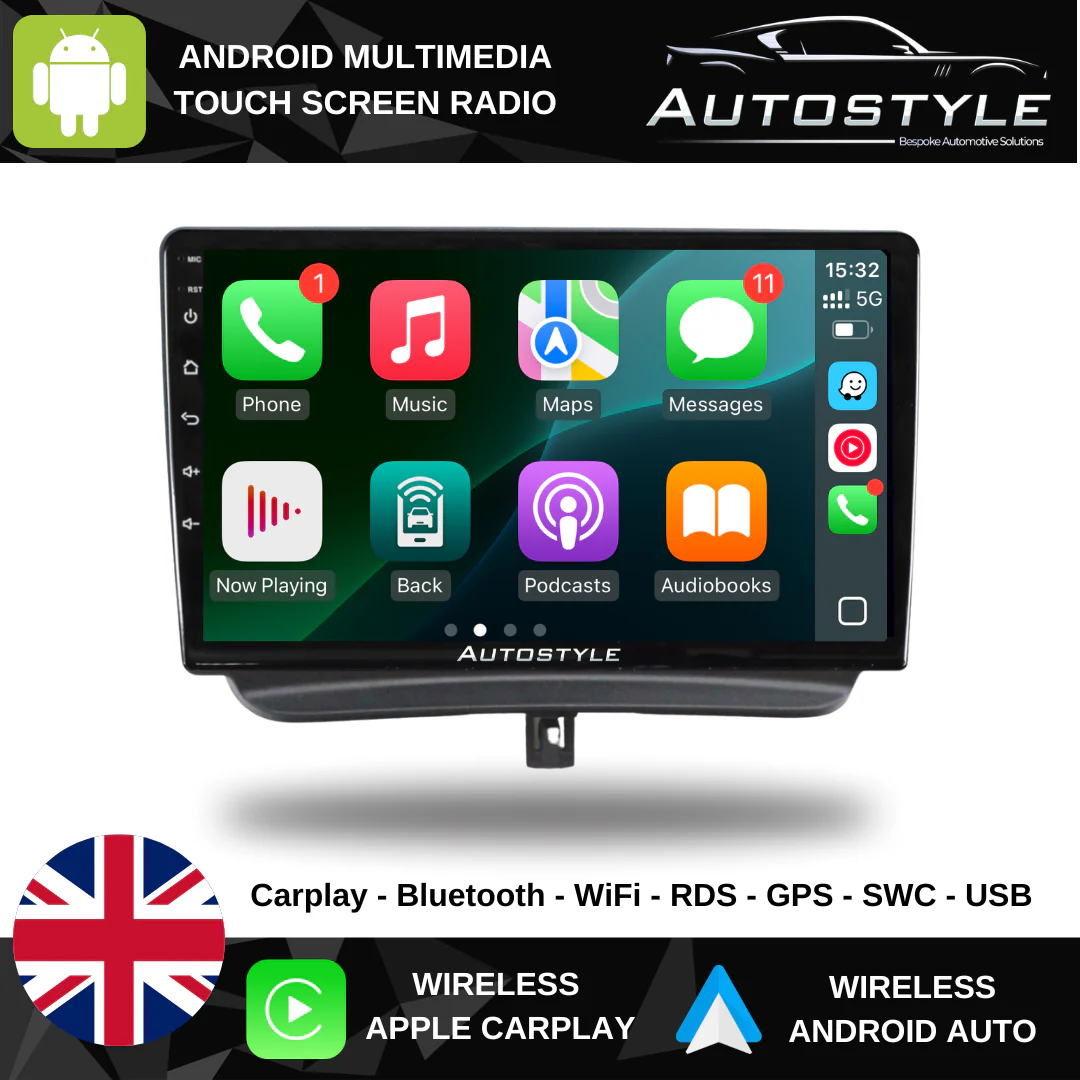 Ford Transit Courier Apple Carplay / Android Auto 9" Stereo Upgrade (2014-2018) - Image 2
