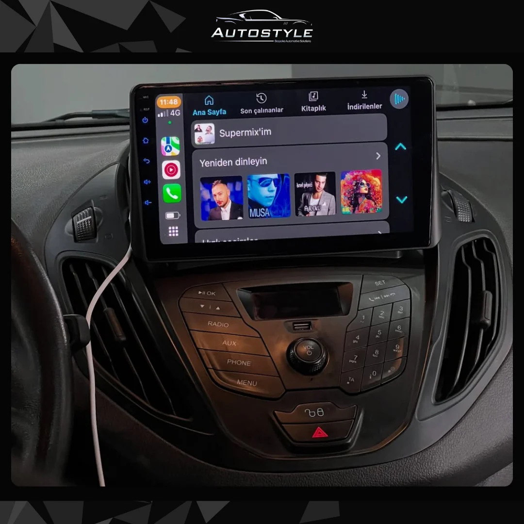 Ford Transit Courier Apple Carplay / Android Auto 9" Stereo Upgrade (2014-2018) - Image 5