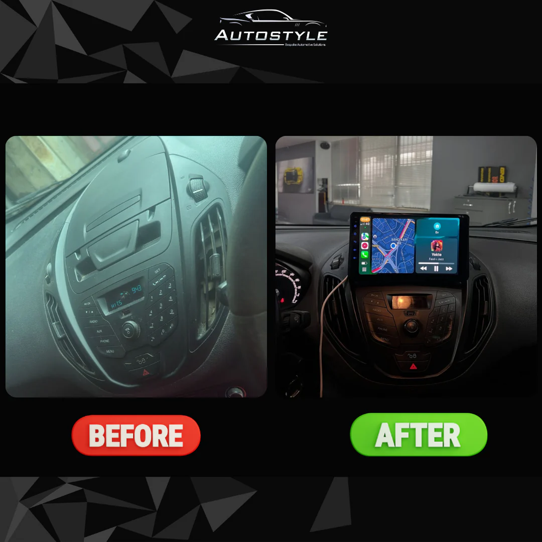 Ford Transit Courier Apple Carplay / Android Auto 9" Stereo Upgrade (2014-2018) - Image 7