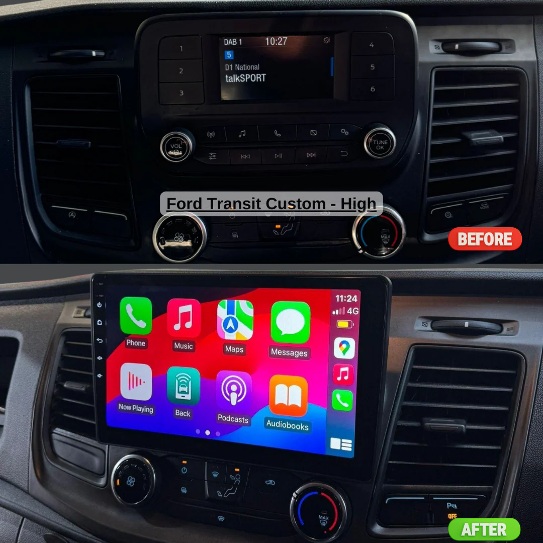 Ford Transit Custom Apple Carplay / Android Auto 10" Stereo Upgrade - Image 7