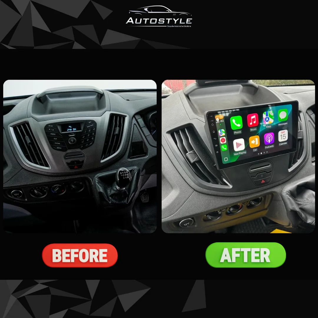 Ford Transit Custom Apple Carplay / Android Auto 9" Stereo Upgrade (2012-2018) - Image 4