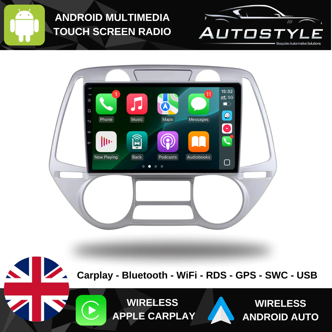 Hyundai i20 Apple Carplay / Android Auto 9" Stereo Upgrade 2008-2013) - Image 2