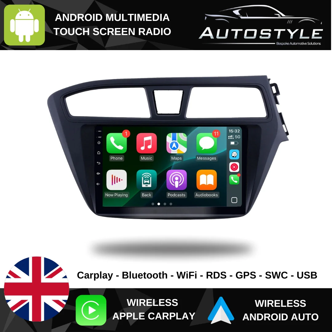 Hyundai i20 Apple Carplay / Android Auto 9" Stereo Upgrade 2014-2018 - Image 6