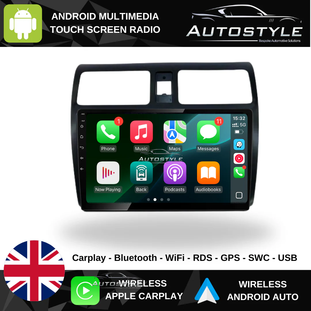 SUZUKI SWIFT Apple Carplay / Android Auto 9" Stereo Upgrade (2005) - Image 2