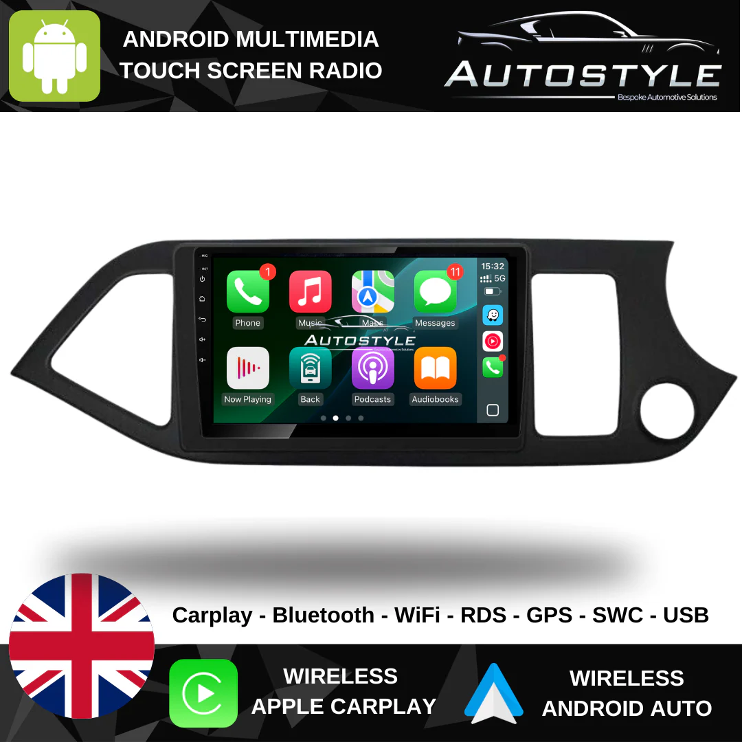 Kia Picanto Apple Carplay / Android Auto 9" Stereo Upgrade - Image 2