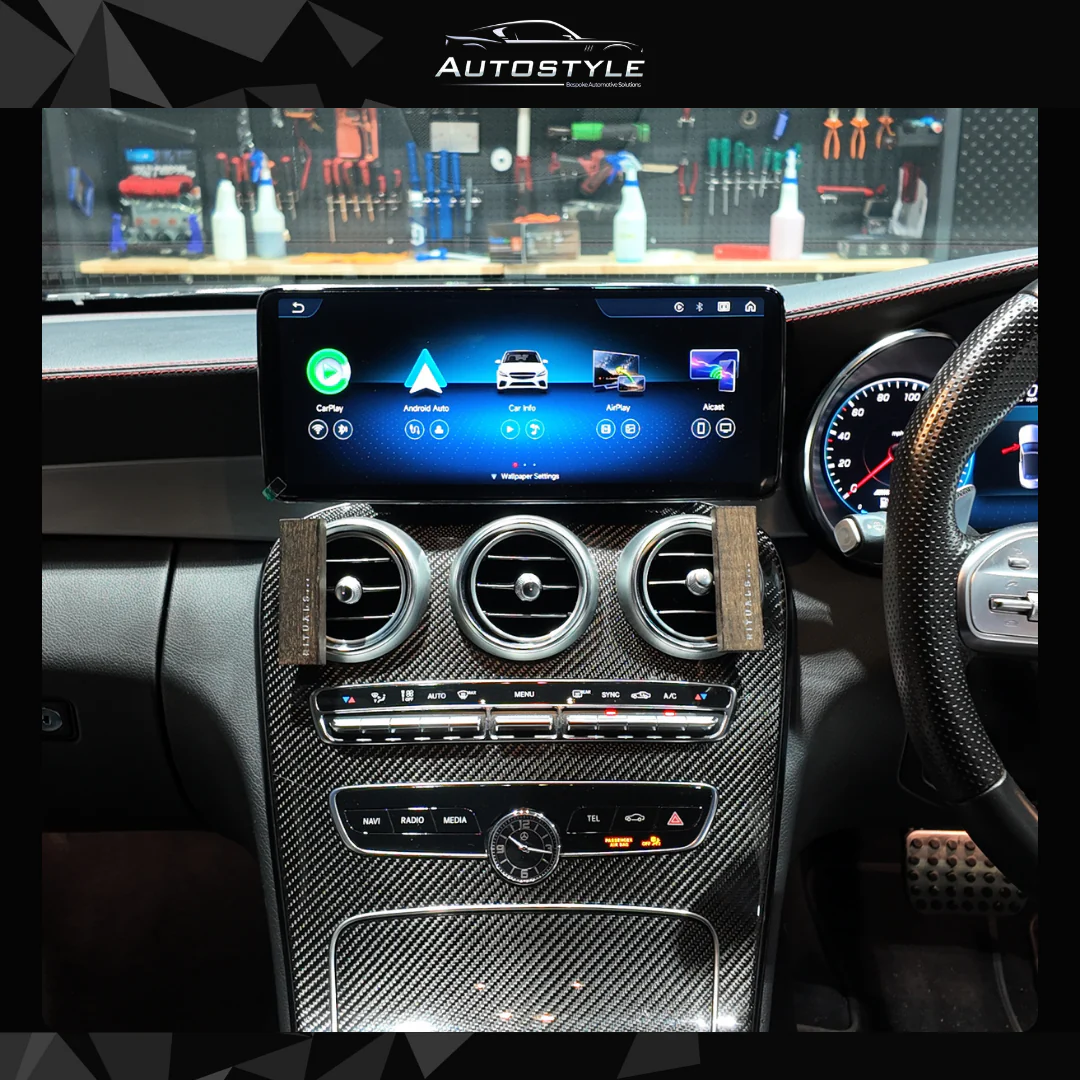 Mercedes-Benz C Class W205 (2014-2020) Apple CarPlay Android Auto 10.25" Touch Screen - Image 6