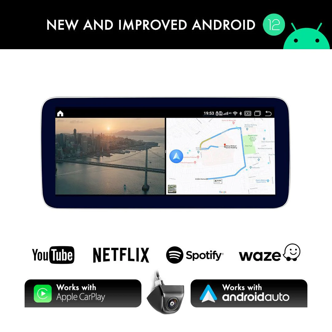 Mercedes-Benz C Class W205 (2014-2020) Apple CarPlay Android Auto 10.25" Touch Screen - Image 9