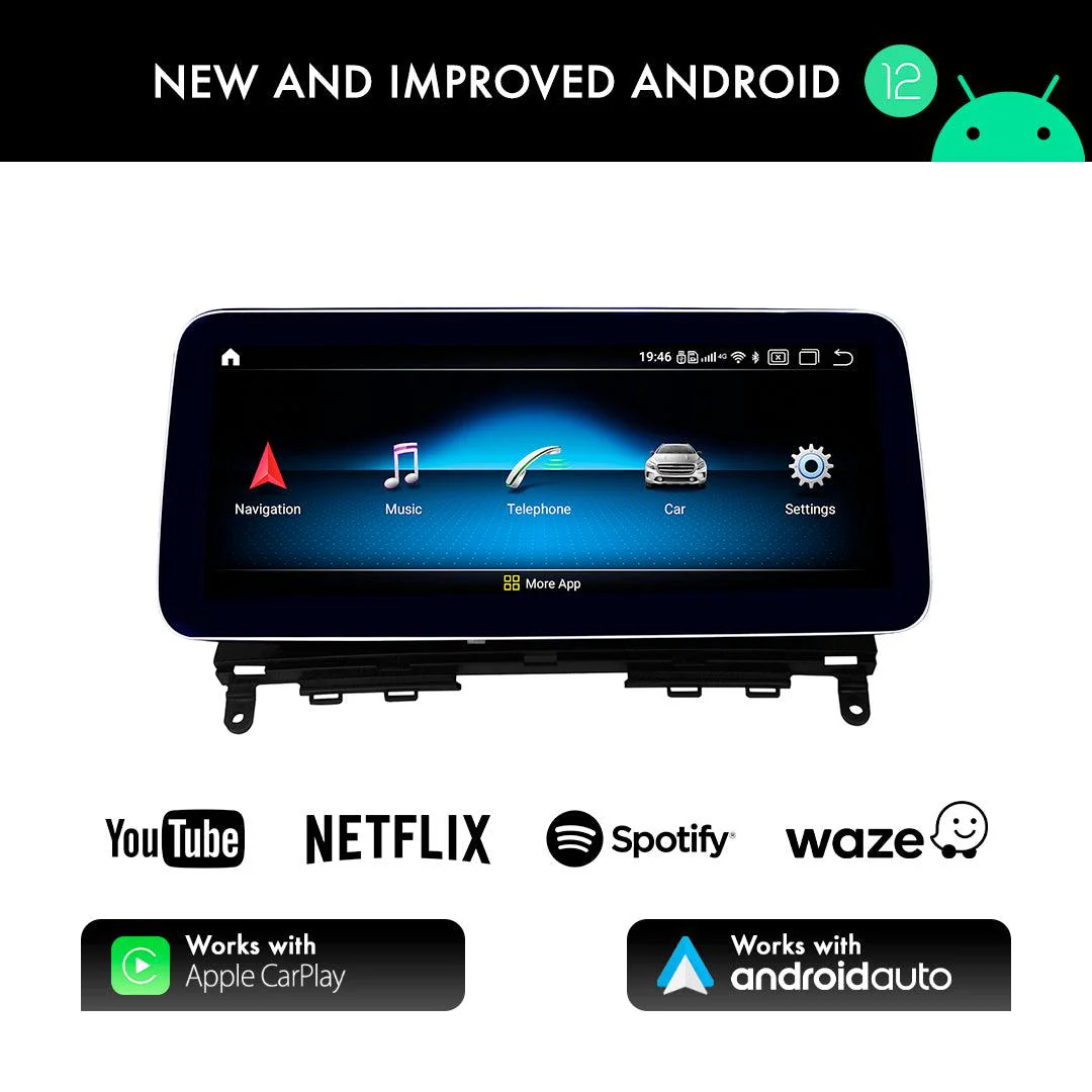 Mercedes-Benz C Class W204/S204 (2008-2010) Apple CarPlay Android Auto 10.25" Touch Screen - Image 5
