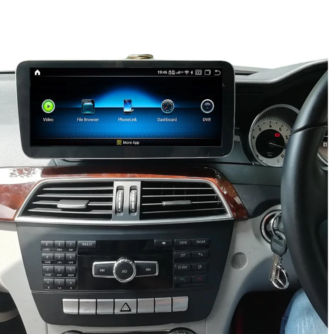 Mercedes-Benz C Class W204/S204 (2011-2014) Apple CarPlay Android Auto 10.25" Touch Screen RHD - Image 3