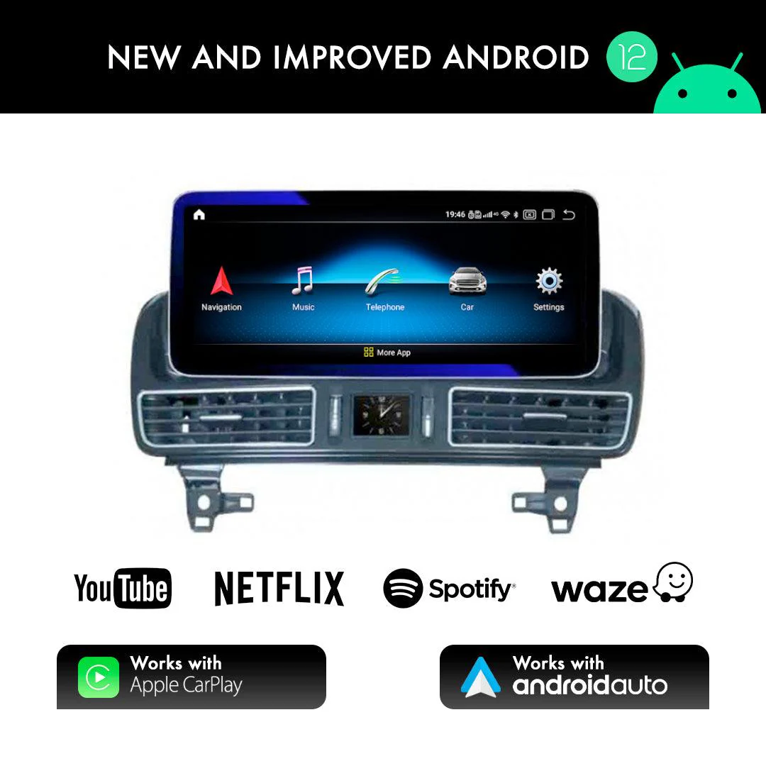 Mercedes-Benz GL GLE ML (2012-2015) 12.3" Android Screen Upgrade and Wireless Apple CarPlay - Image 6