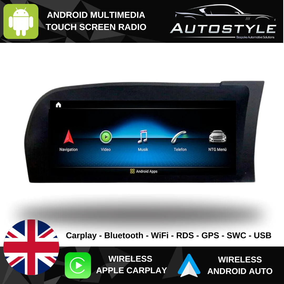 Mercedes-Benz S Class W221 (2005-2013) Apple CarPlay Android Auto 10.25" Touch Screen RHD - Image 9