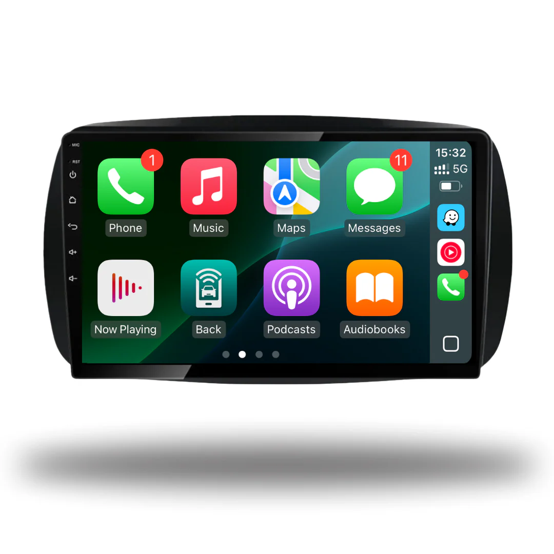 Mercedes-Benz Smart for Two/Four Apple Carplay / Android Auto 9" Stereo Upgrade 2014-2021