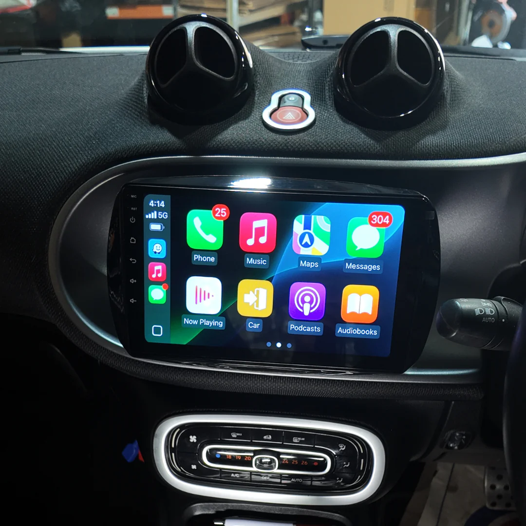 Mercedes-Benz Smart for Two/Four Apple Carplay / Android Auto 9" Stereo Upgrade 2014-2021 - Image 4