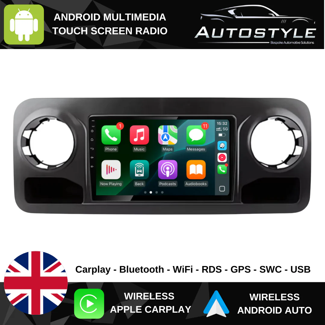 Mercedes-Benz Sprinter W907 Apple Carplay / Android Auto 10" Stereo Upgrade (2018-2023) - Image 6