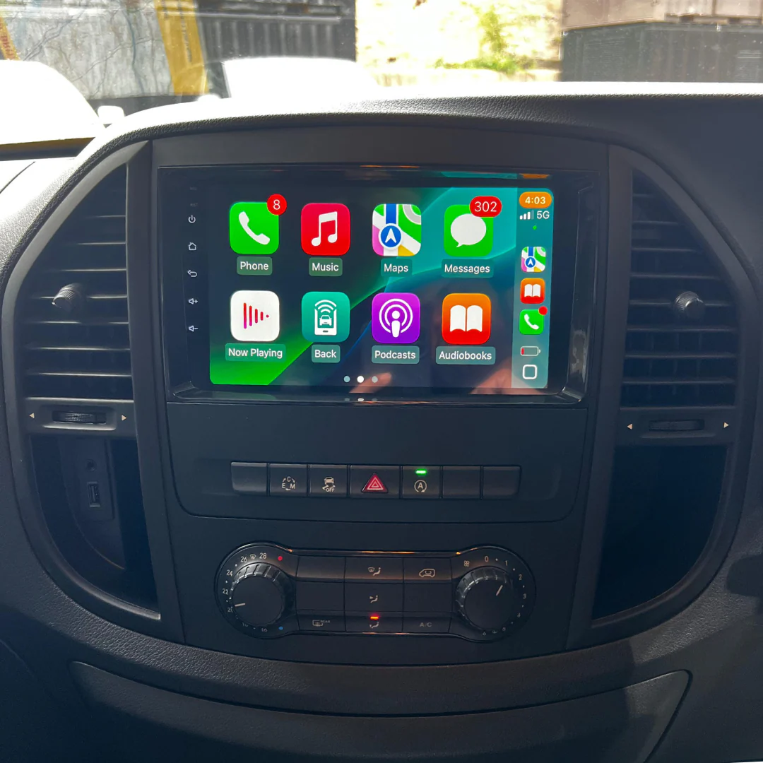 Mercedes-Benz Vito Apple Carplay / Android Auto 9" Stereo Upgrade (2014-23) - Image 4