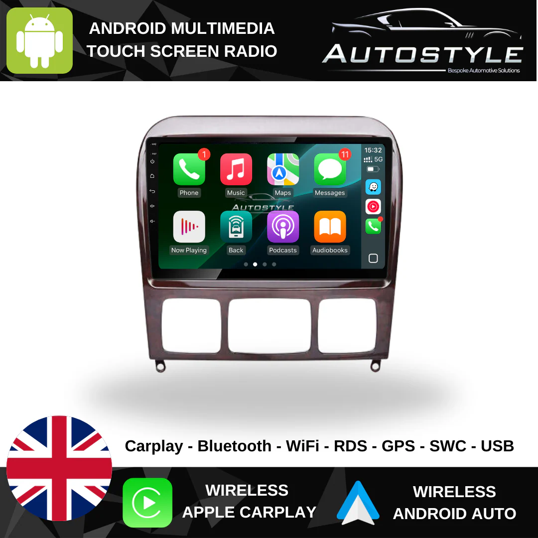 Mercedes-Benz S-Class Apple Carplay / Android Auto 9" Stereo Upgrade - Image 2