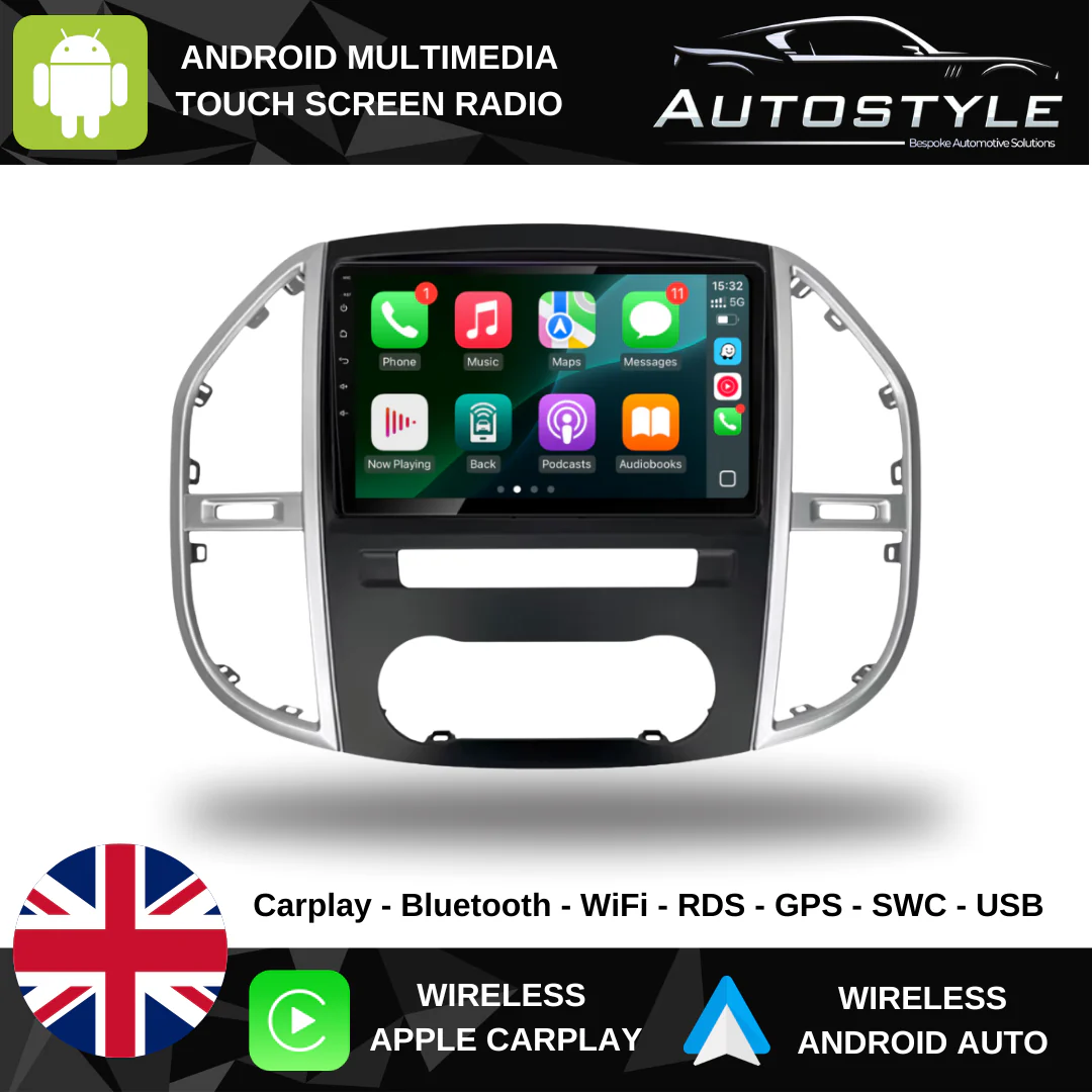 Mercedes Benz Vito 3 W447 Apple Carplay / Android Auto 10" Stereo Upgrade 2014-2020 - Image 2