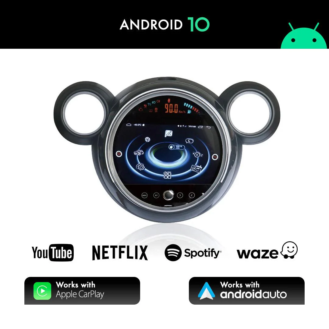 Mini Cooper S F55/F56 NBT Countryman Apple Carplay / Android Auto 9" Stereo Upgrade (2014-2016) - Image 6