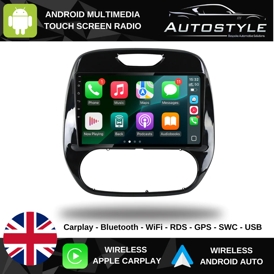 Renault Captur Kaptur Apple Carplay / Android Auto 9" Stereo Upgrade 2011-2019 - Image 2