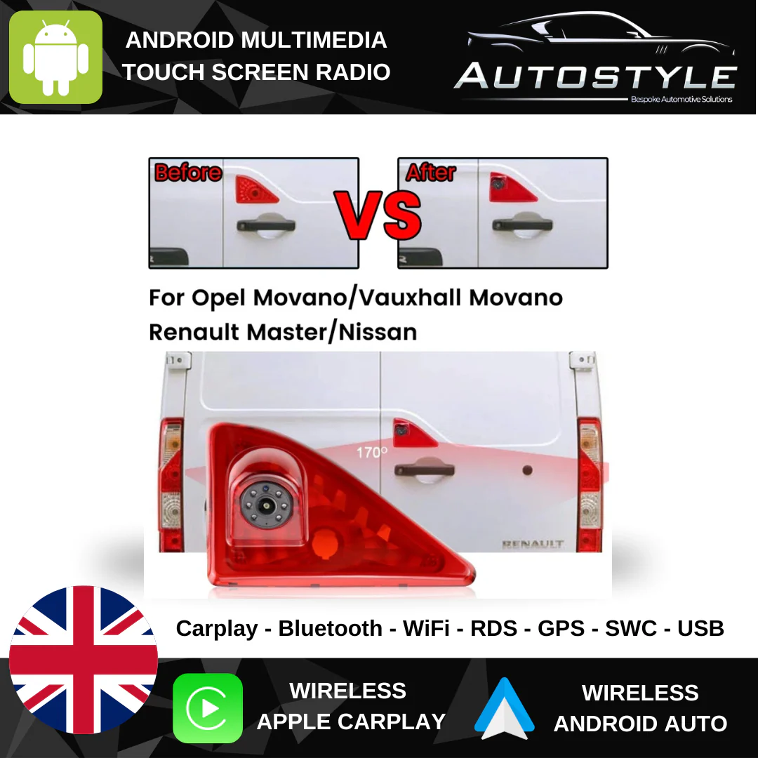 Renault Master Nissan NV400 Opel Vauxhall Movano Van 1080P Brake Light Reverse Camera For 2010-2016 - Image 2