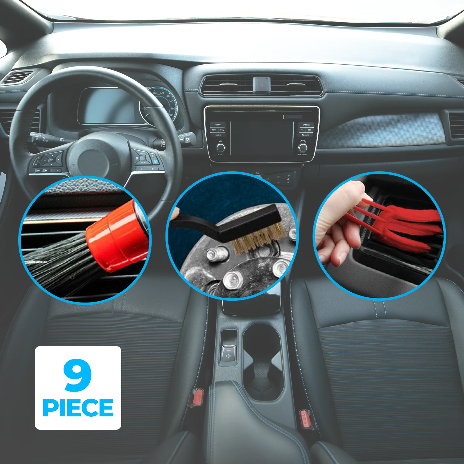 Simply Car Brush Set - Professional 9 Piece Pack - Image 4