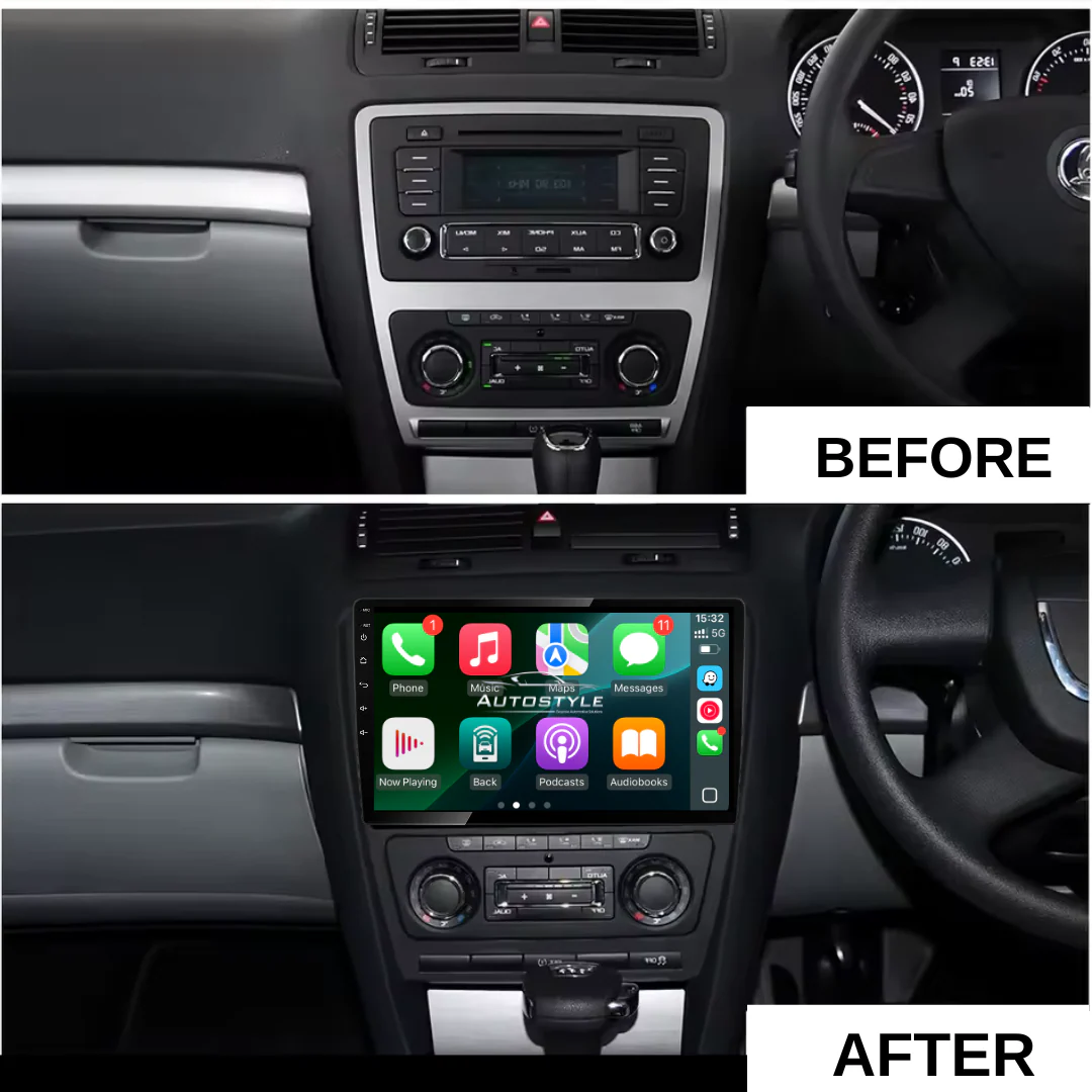 Skoda Octavia Apple Carplay / Android Auto 9" Stereo Upgrade (2008-2013) - Image 3
