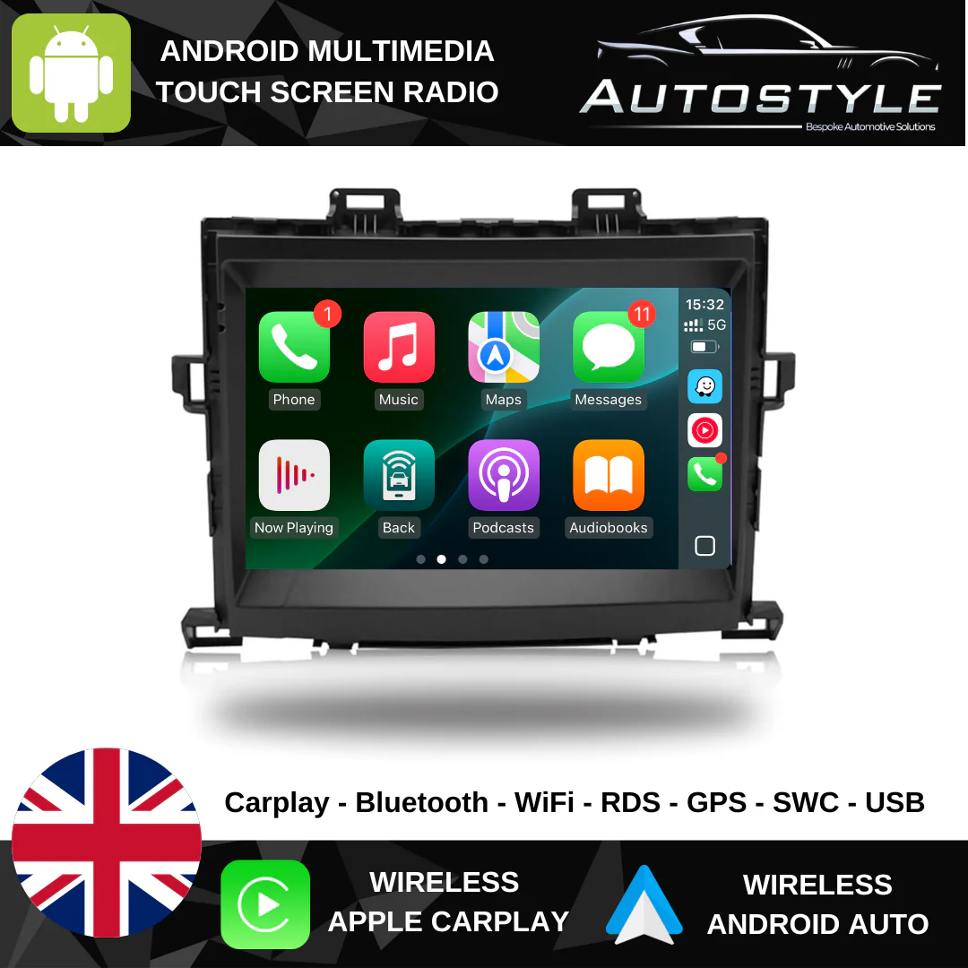 Toyota Alphard Vellfire Apple Carplay / Android Auto 9" Stereo Upgrade 2008-2015