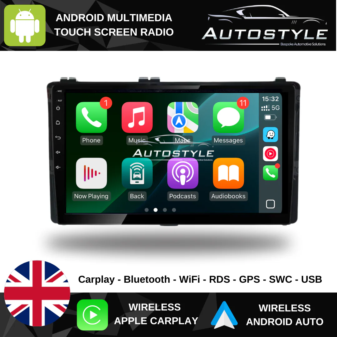 Toyota Corolla E170 Apple Carplay / Android Auto 9" Stereo Upgrade 2016-2019 - Image 2
