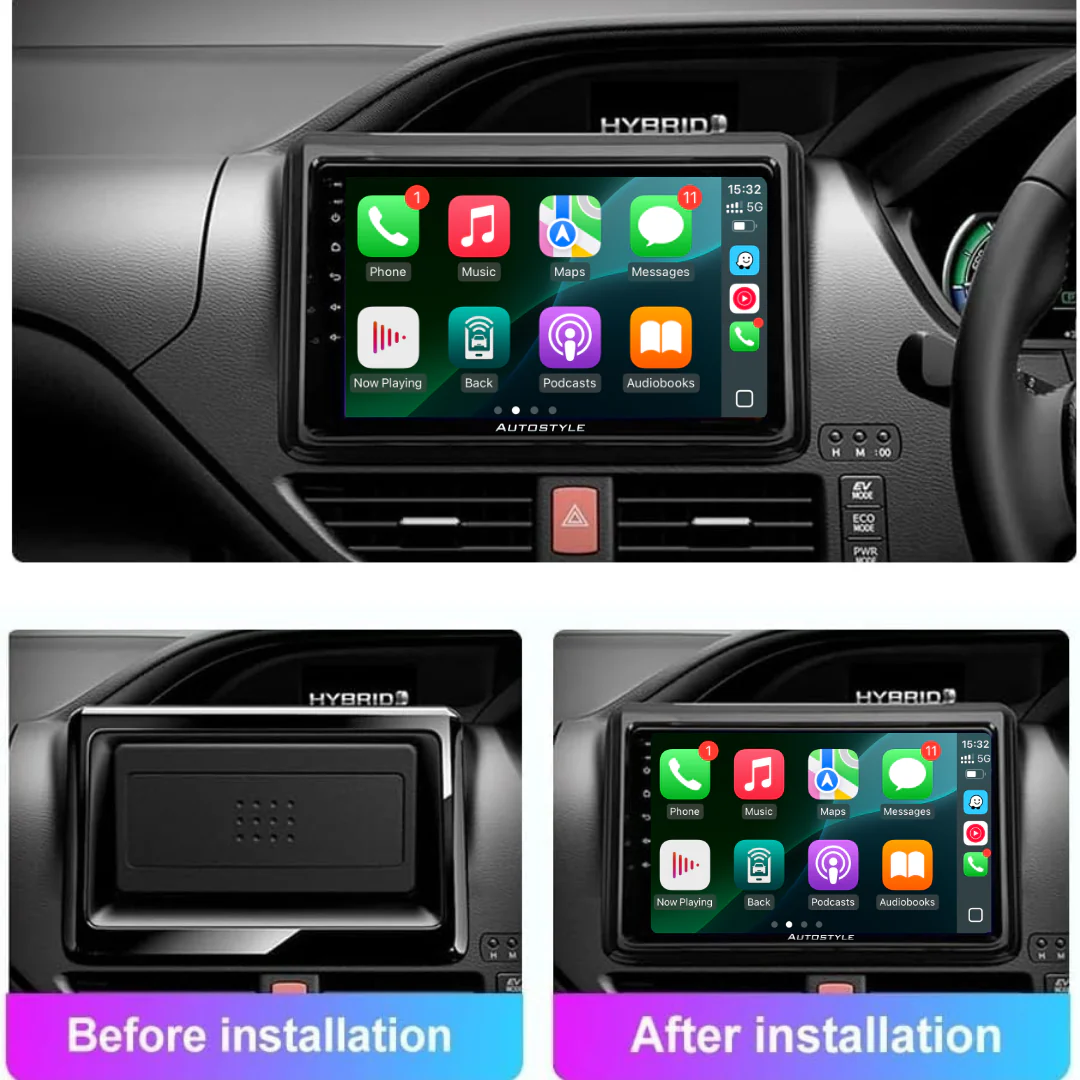 Toyota Noah Voxy Esquire R80 Apple Carplay / Android Auto 9" Stereo Upgrade 2014-2020 - Image 2