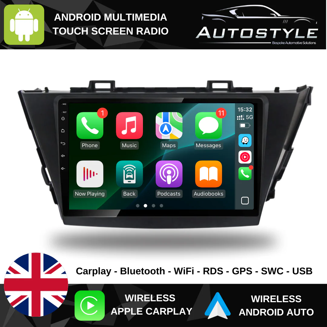 Toyota Prius Plus V Alpha Apple Carplay / Android Auto 9" Stereo Upgrade (2011- 2021) - Image 5