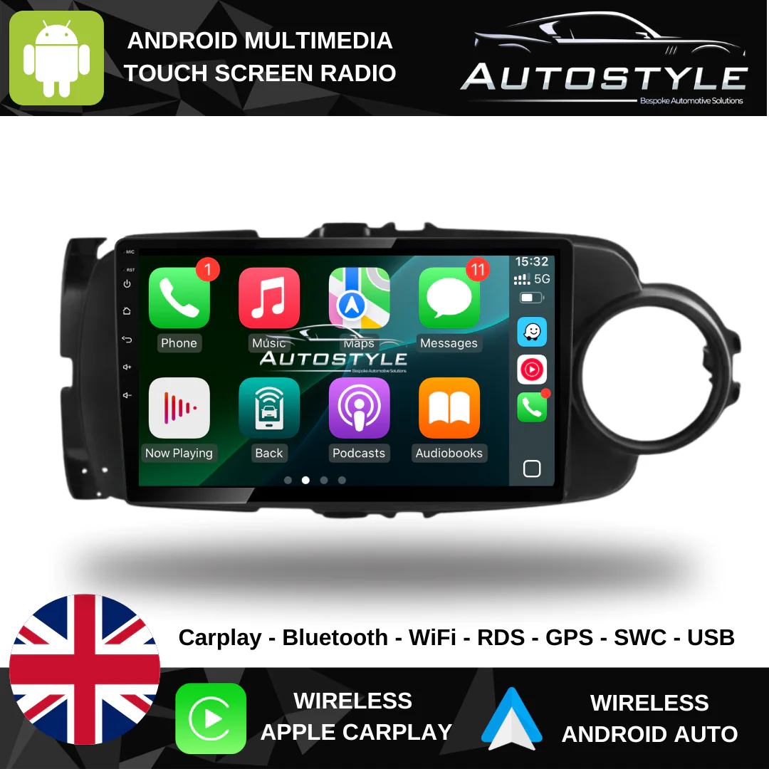 Toyota Yaris Vitz Apple Carplay / Android Auto 9" Stereo Upgrade - Image 5