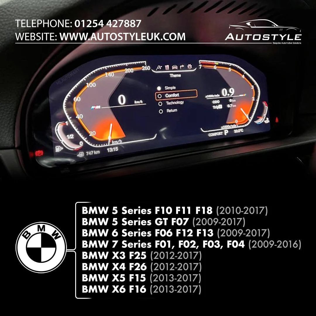 BMW F Series Virtual Instrument Cluster Digital Clock Upgrade - Image 3