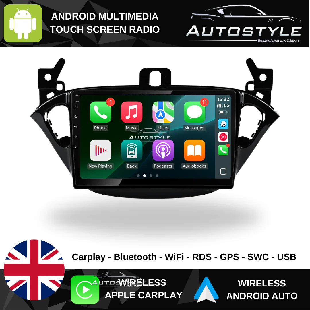 Vauxhall Corsa Apple Carplay / Android Auto 9" Stereo Upgrade 2014-2019 - Image 5