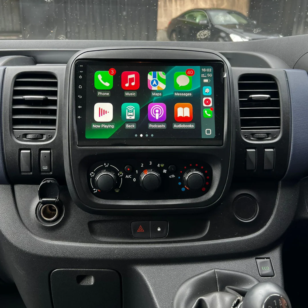 Vauxhall Opel Vivaro Renault Trafic Apple Carplay / Android Auto 9" Stereo Upgrade - Image 2