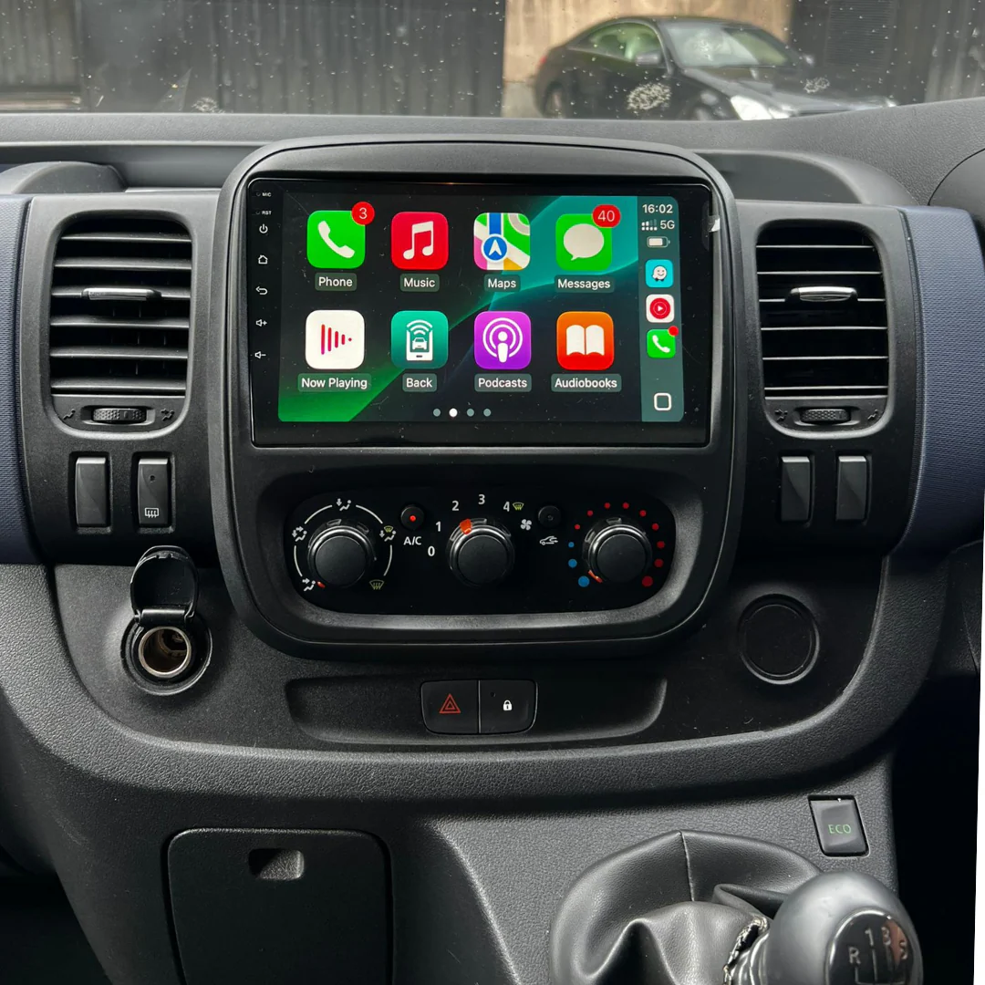 Vauxhall Opel Vivaro Renault Trafic Apple Carplay / Android Auto 9" Stereo Upgrade - Image 3
