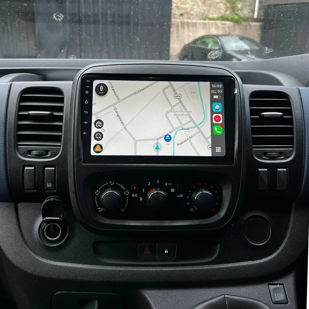 Vauxhall Opel Vivaro Renault Trafic Apple Carplay / Android Auto 9" Stereo Upgrade - Image 5
