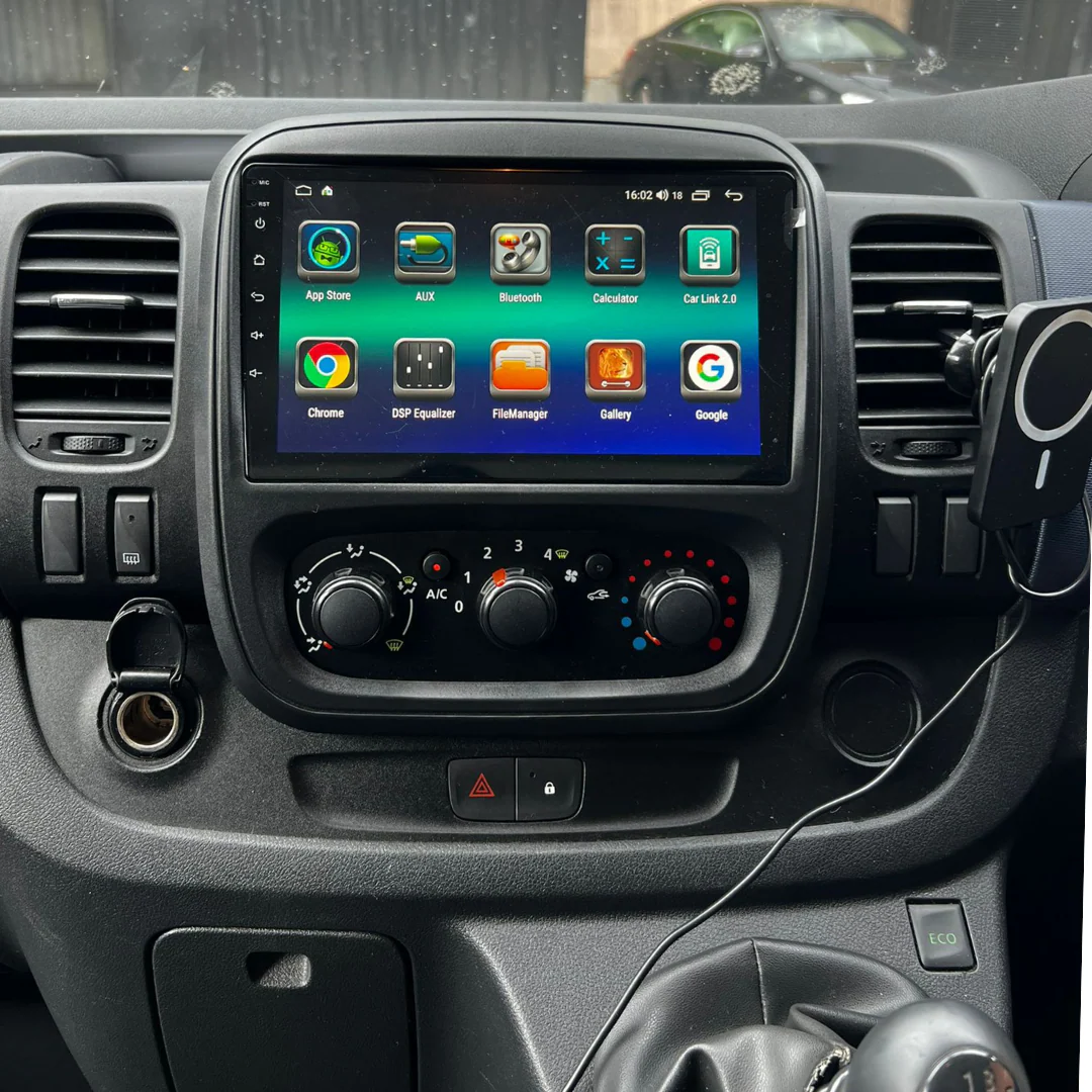 Vauxhall Opel Vivaro Renault Trafic Apple Carplay / Android Auto 9" Stereo Upgrade - Image 6
