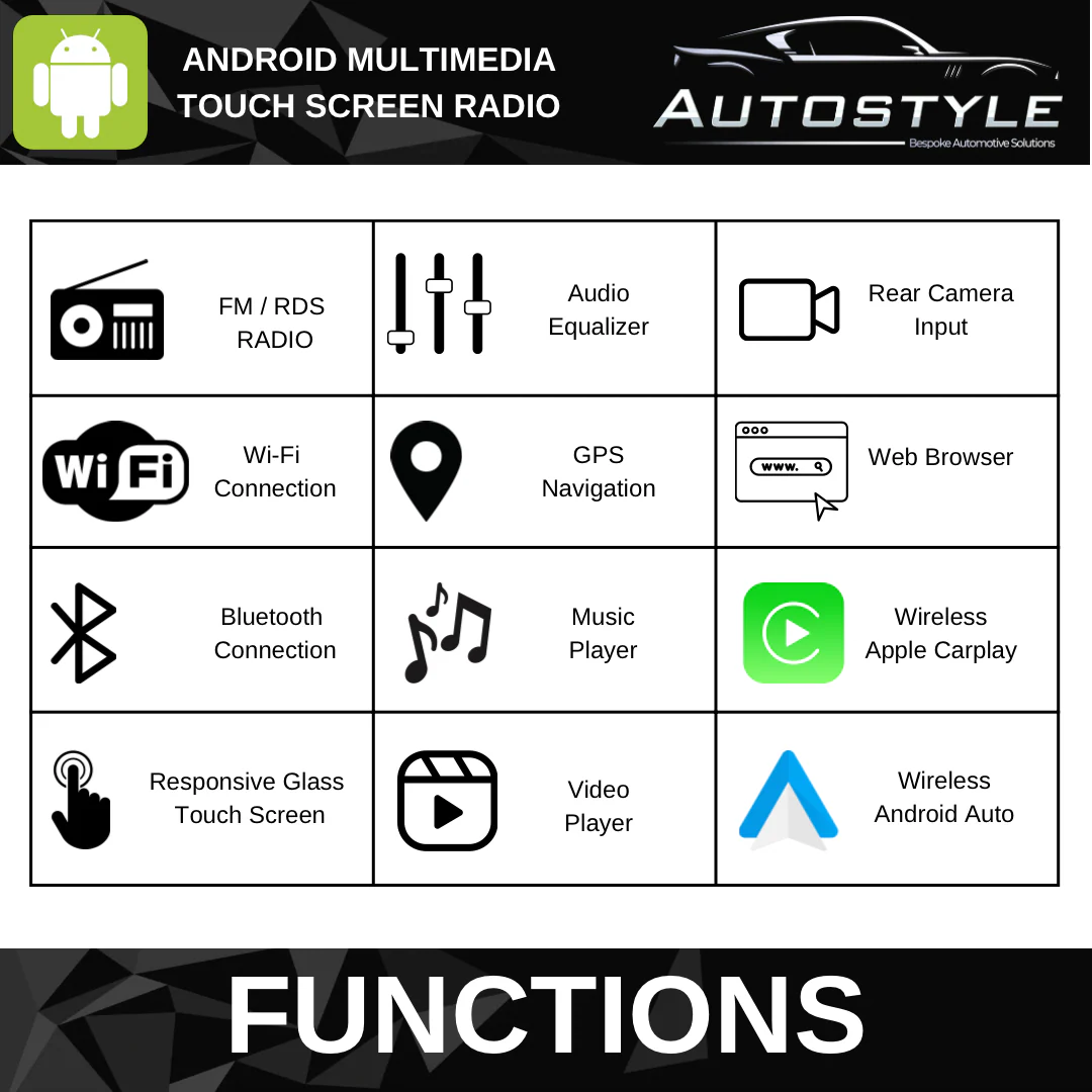 Vauxhall Opel Vivaro Renault Trafic Apple Carplay / Android Auto 9" Stereo Upgrade - Image 9